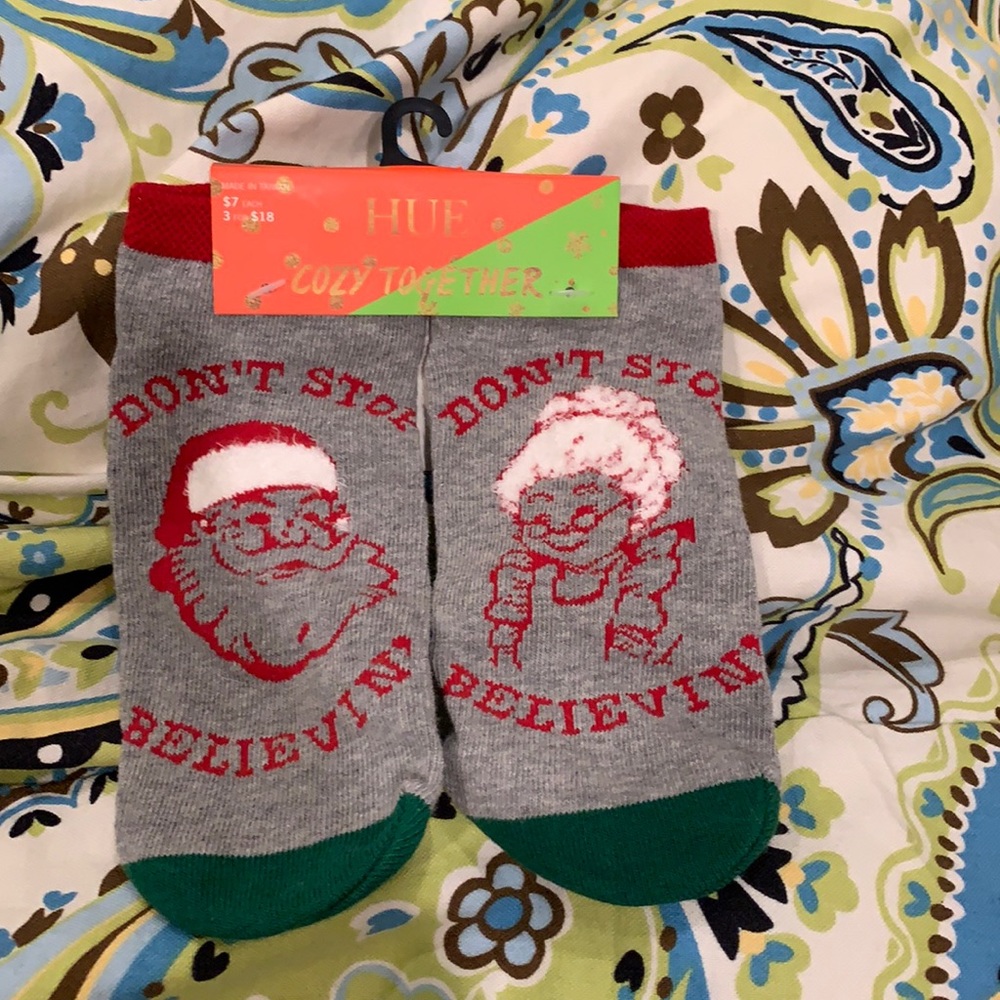 Hue Christmas Don’t Stop Believin’ Socks